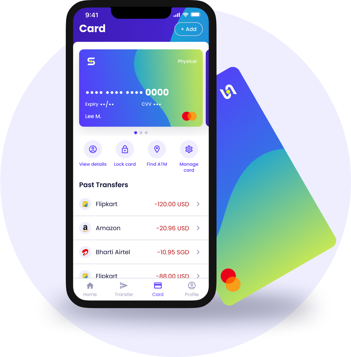 Image showing the card in the app
